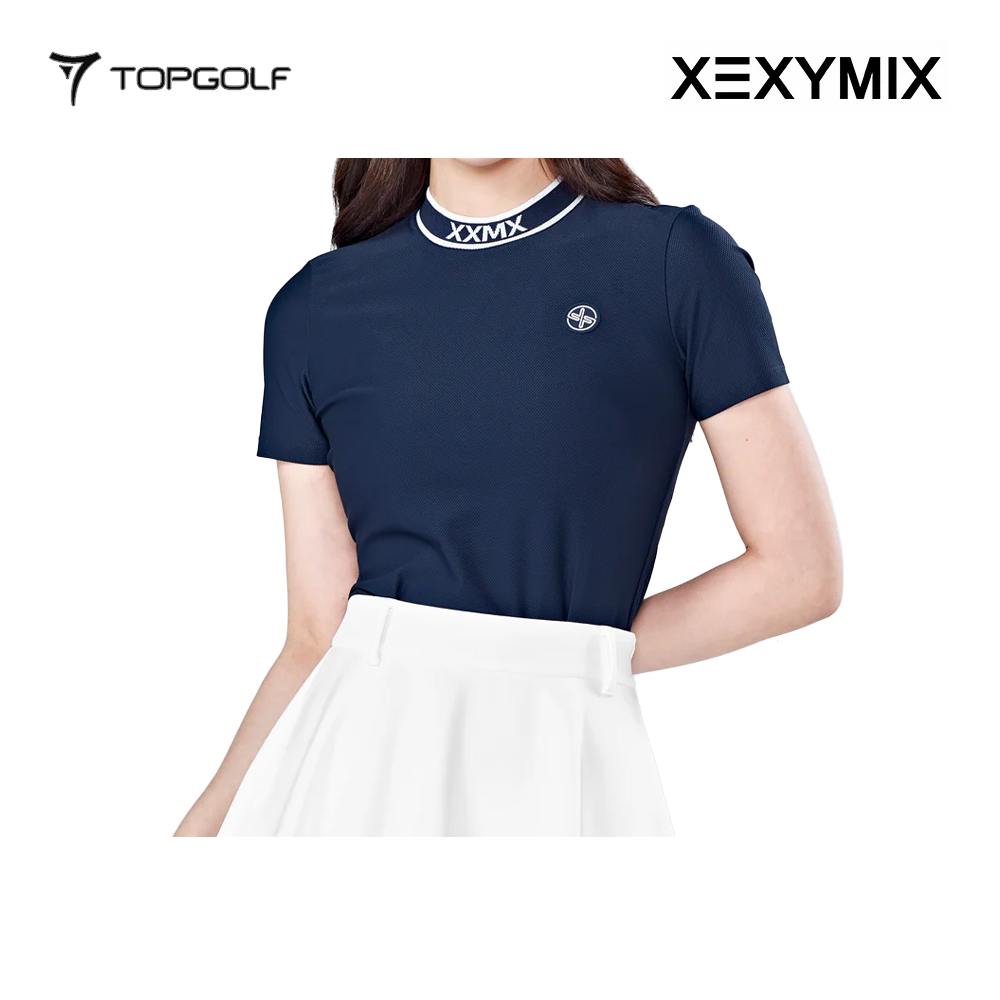 XEXYMIX EMBOSSED JACQUARD LOGO SHORT SLEEVE XGFST07J2 DARK NAVY