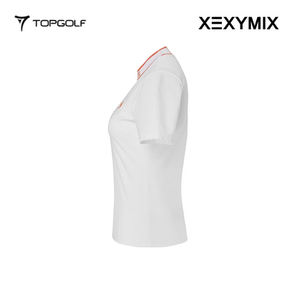 XEXYMIX EMBOSSED JACQUARD LOGO SHORT SLEEVE XGFST07J2 WHITE
