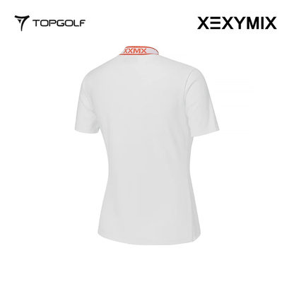 XEXYMIX EMBOSSED JACQUARD LOGO SHORT SLEEVE XGFST07J2 WHITE