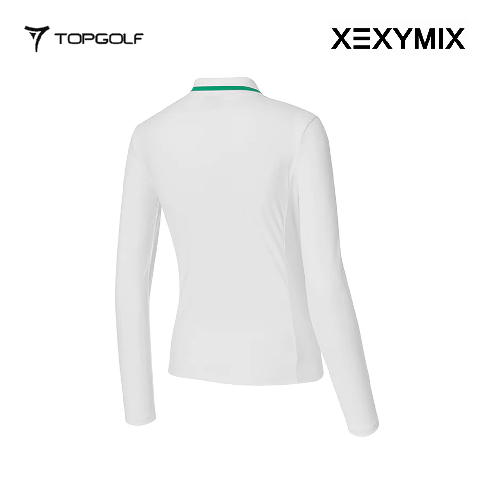 XEXYMIX RIBBED LINE POLO LONG SLEEVE XGFLT01J1 WHITE