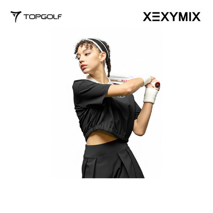 XEXYMIX POLO BANDING CROP COLLAR XTFSP01 BLACK