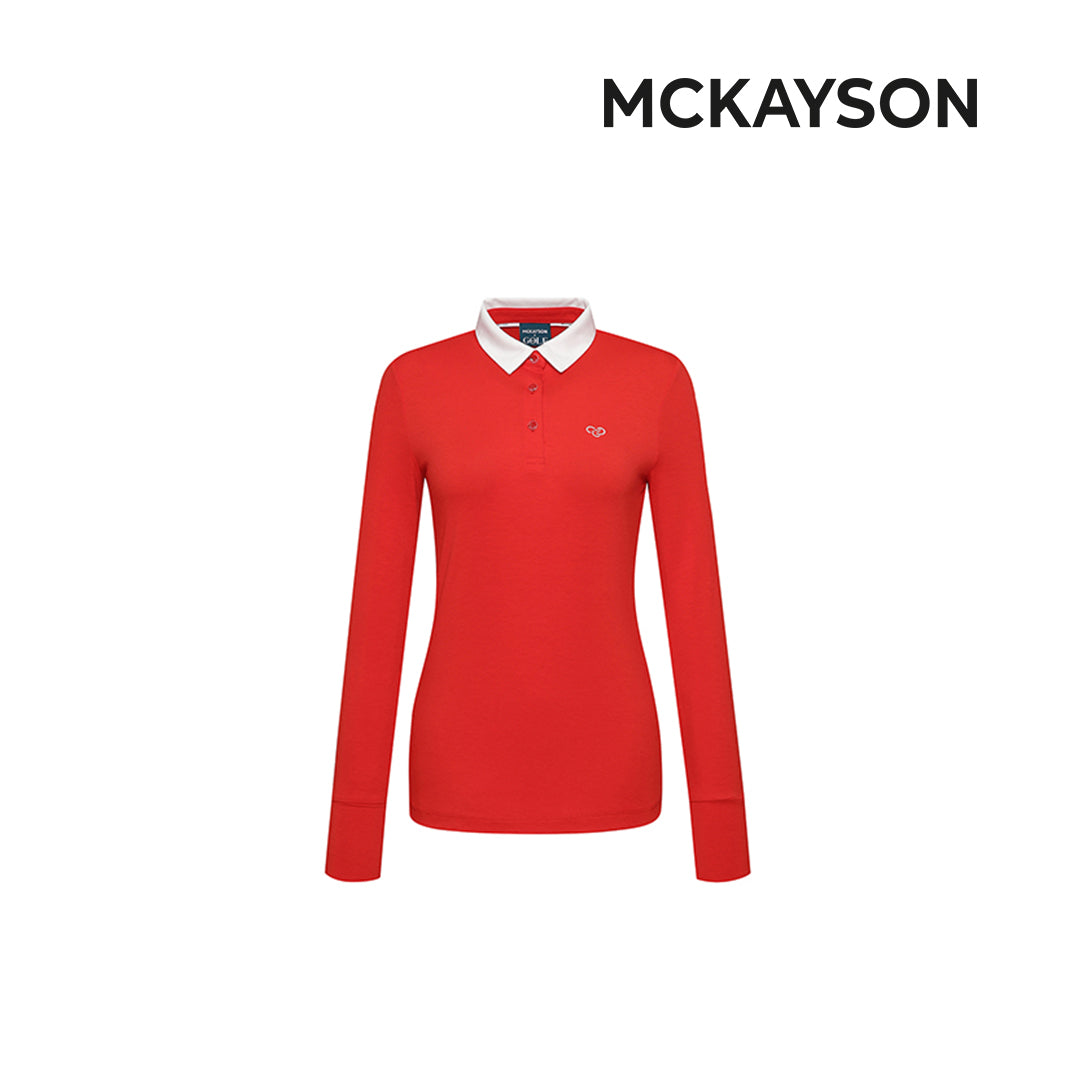 T-SHIRT MCKAYSON POLO T (LONG) MAW1TL502 FEMALE RED