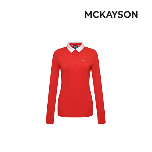 T-SHIRT MCKAYSON POLO T (LONG) MAW1TL502 FEMALE RED