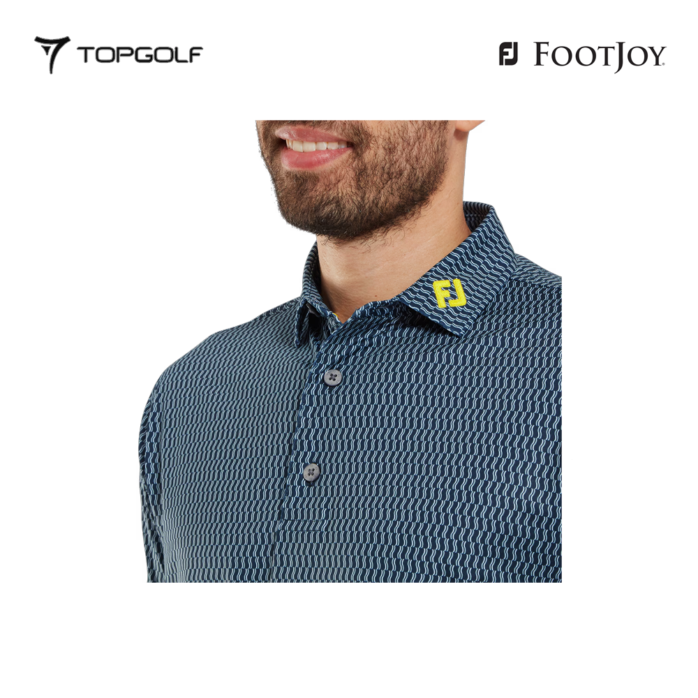 FOOTJOY POLO 32564 FS WIGGLE PRT LSL GREY