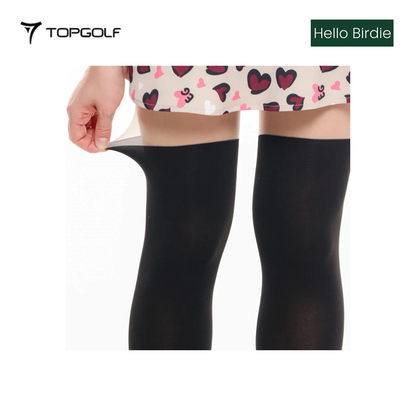 HELLO BIRDIE STRIPES STOCKING UNDER KNEE BLACK