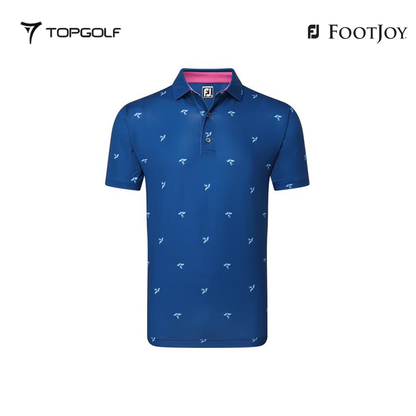 FOOTJOY POLO MAN 82331 ES THISTLE PRT LSL AF DPBLUE #S