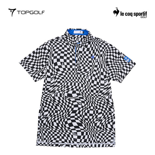 Le Coq Polo M Lg5Shs01M Vichy Check Short Sleeve Bk00 25Ss