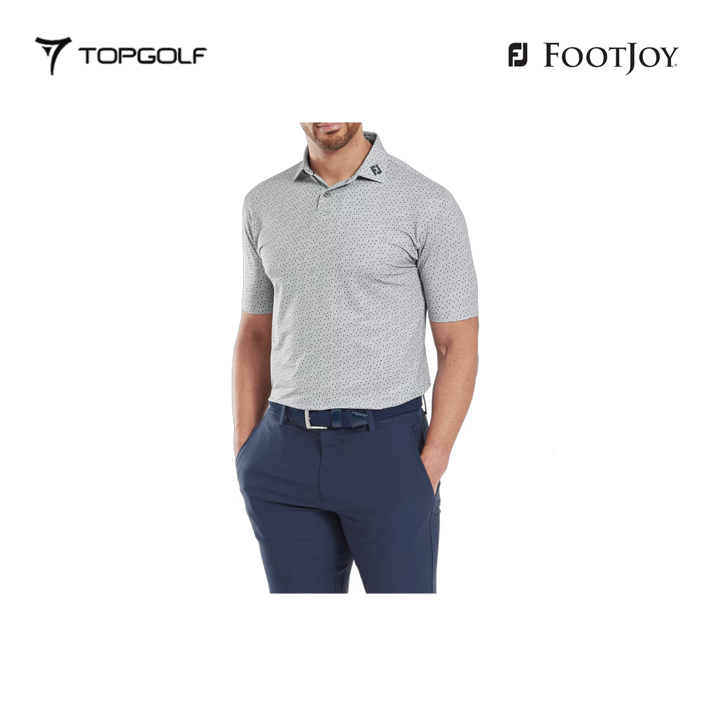 FOOTJOY POLO 32589 FS BOUNCE PRT STRH PIQ GREY