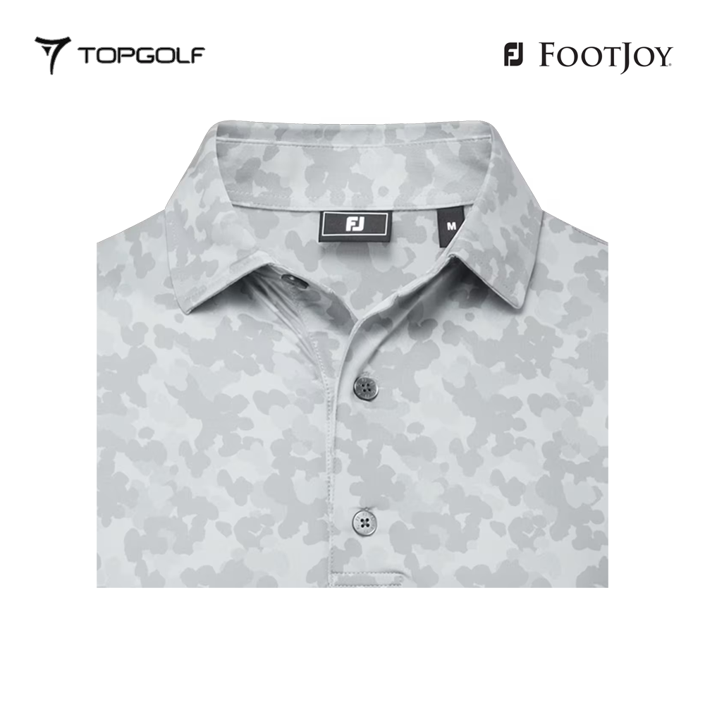 FOOTJOY POLO 32690 MEN FS LEAF CAMO LSL GREY