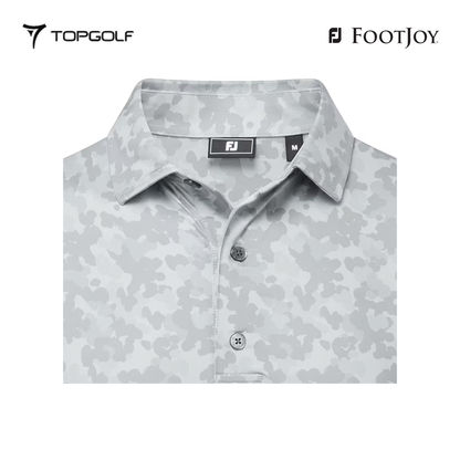 FOOTJOY POLO 32690 MEN FS LEAF CAMO LSL GREY