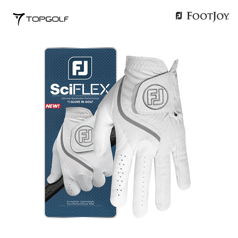 FOOTJOY GLOVE 68212E SCIFLEX MAL PEARL/WHITE