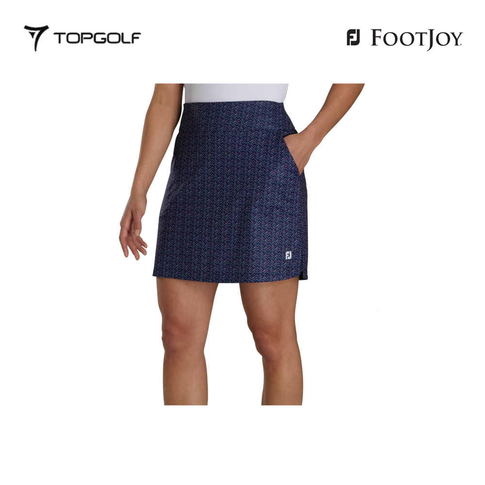 POLO SHIRT FOOTJOY 82127 DF KNIT SKORT WM NAVY CHEVRON