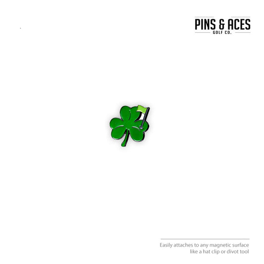 BALL MARKER PINS & ACES SHAMROCK