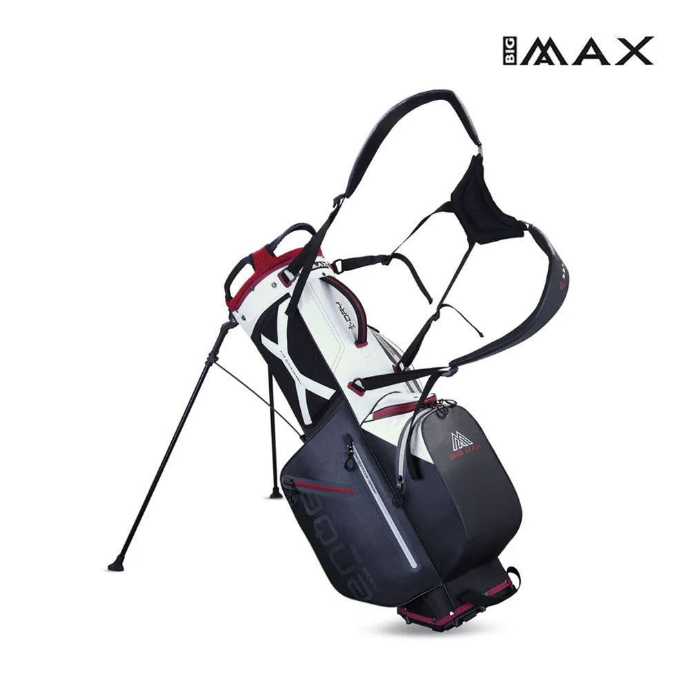 BIG MAX STAND BAG AQUA EIGHT G WH/BK/MERLOT