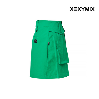 XEXYMIX BIG POCKET A LINE SKIRT XGFSK02J1 GREEN