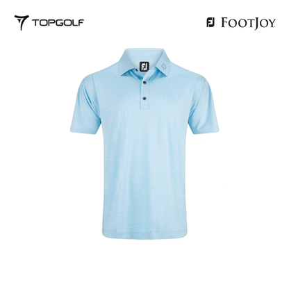 FOOTJOY POLO M 31371 EF HEATHER STRIPE LSL LAKE