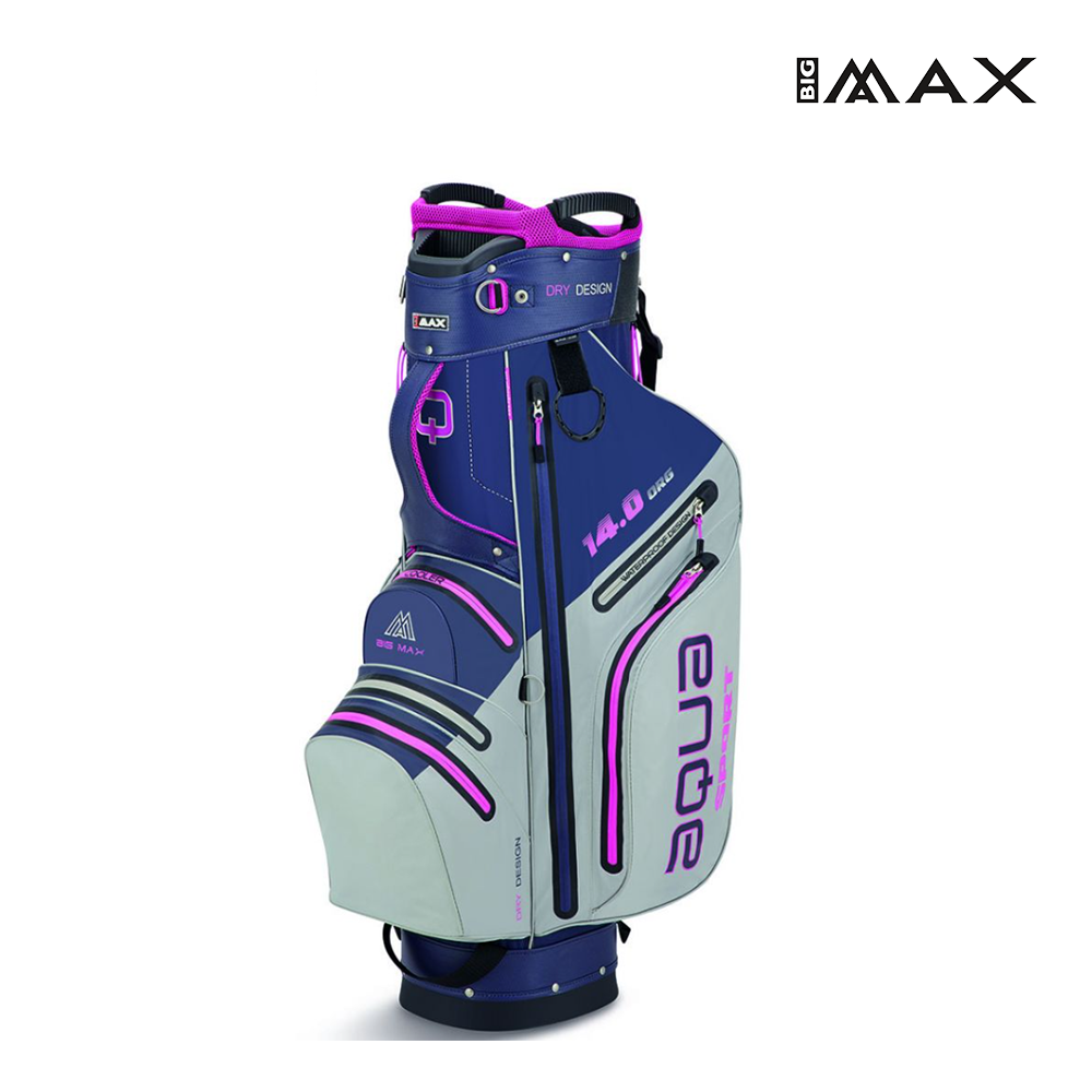 CADDIE BAG BIG MAX AQUA SPORT 3 STEEL BLUE/FUCHSIA