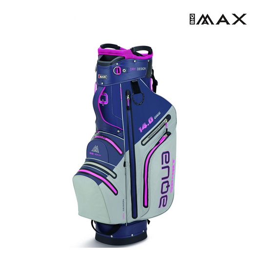 CADDIE BAG BIG MAX AQUA SPORT 3 STEEL BLUE/FUCHSIA