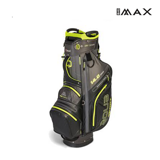 CADDIE BAG BIG MAX AQUA TOUR 3 CHARCOAL/BLK/LIME