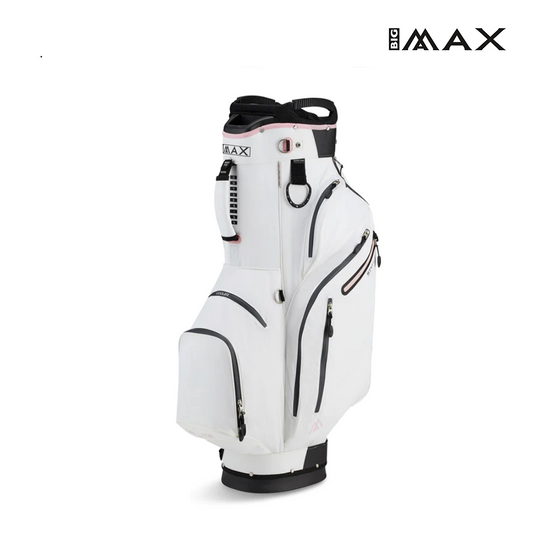 CADDIE BAG BIG MAX DRI LITE STYLE 360 WHITE/PINK