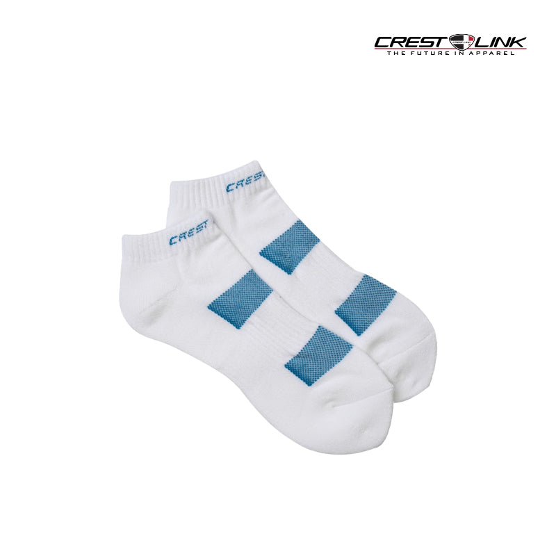 CREST LINK SOCKS UNI 89781276 LOW-LENGTH WHITE/BLUE FR