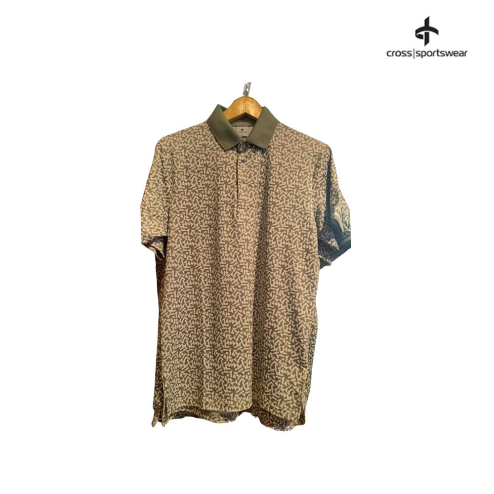 CROSS POLO SHIRT M CAMO 1327041-633 MILKY JADE