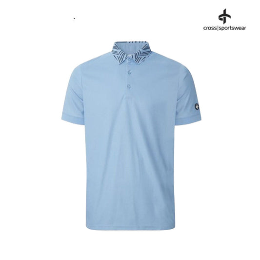 CROSS POLO SHIRT M COLLAR BLOCK 1326641-423 BLUE