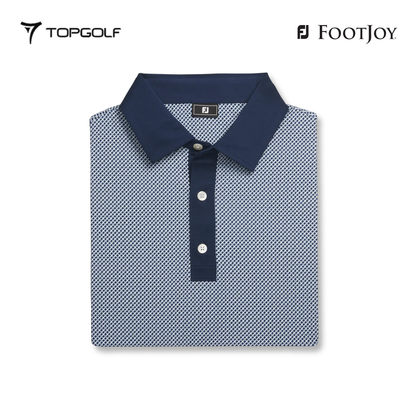 FOOTJOY POLO 32582 FS LATTICE PRT LSL NAVY
