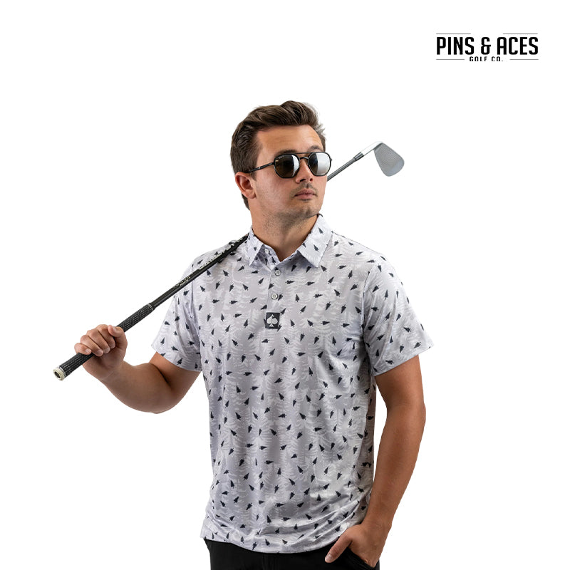 PINS&ACES POLO SHIRT COLORADO EVERGREEN WHITE