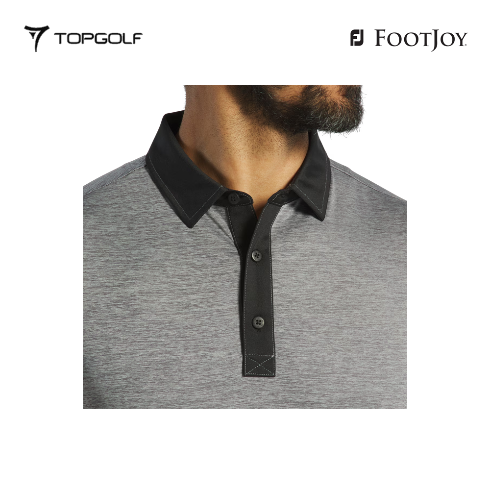 FOOTJOY POLO M 31392 EW HEATHER LISLE CHARCOAL