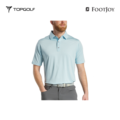FOOTJOY POLO M 31371 EF HEATHER STRIPE LSL LAKE