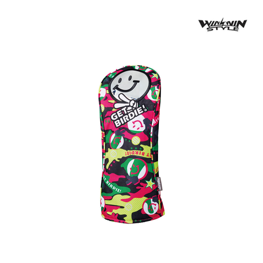 DRIVER HEAD COVER WINWIN FWCP-063 GET BIRDIE ! CAMO PK