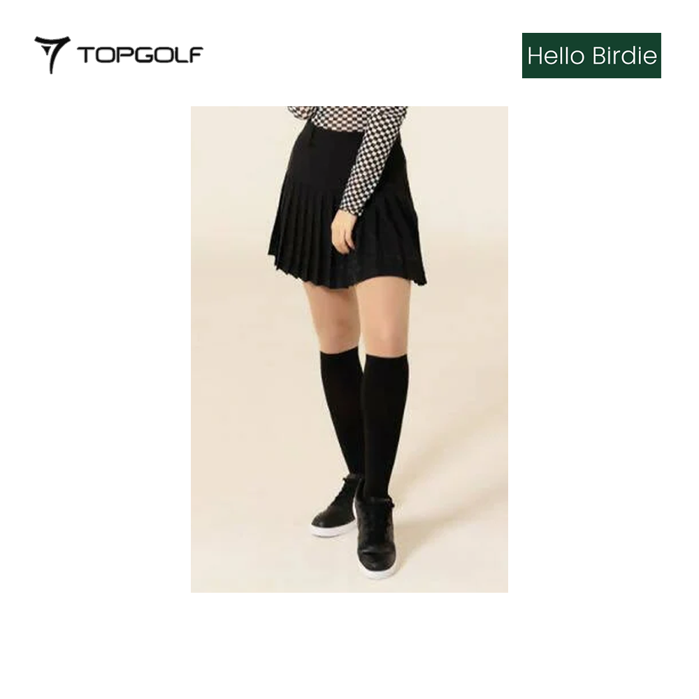 HELLO BIRDIE STRIPES STOCKING UNDER KNEE BLACK