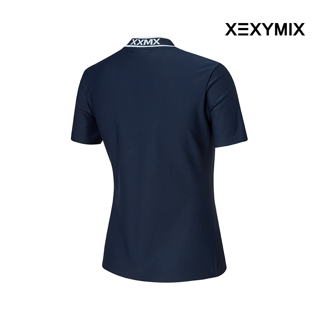 XEXYMIX EMBOSSED JACQUARD LOGO SHORT SLEEVE XGFST07J2 DARK NAVY