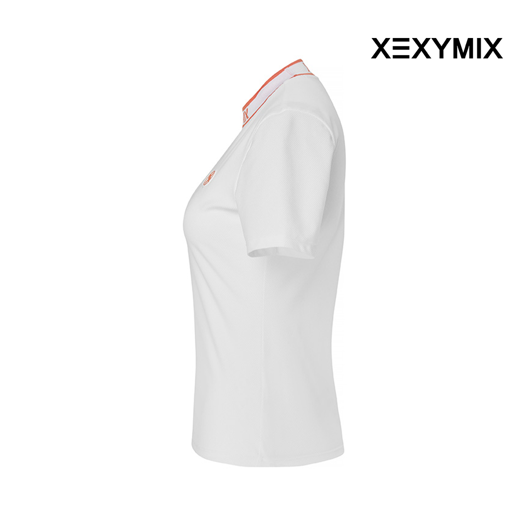 XEXYMIX EMBOSSED JACQUARD LOGO SHORT SLEEVE XGFST07J2 WHITE