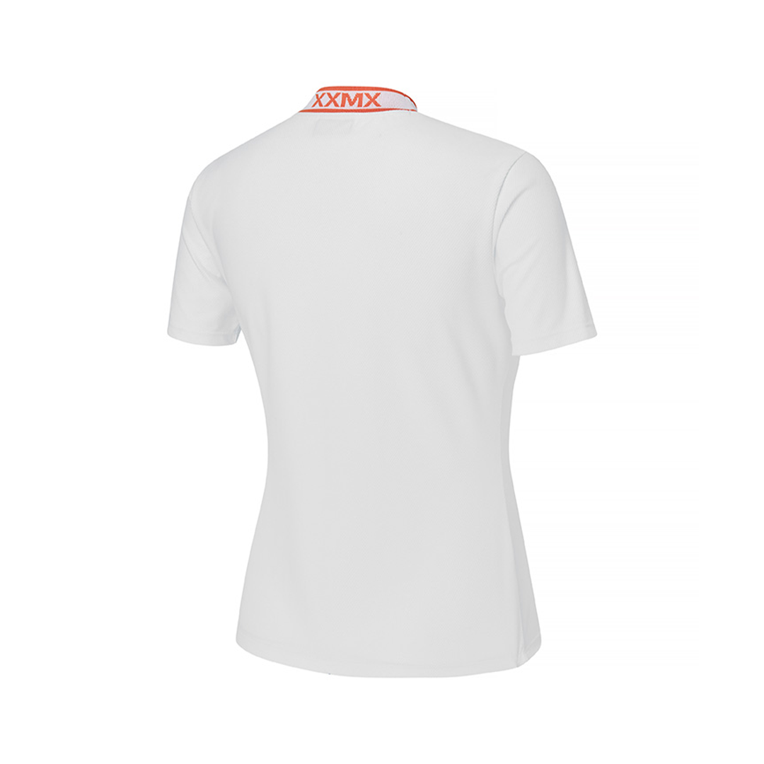 XEXYMIX EMBOSSED JACQUARD LOGO SHORT SLEEVE XGFST07J2 WHITE