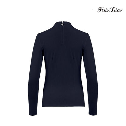 FAIRLIAR LONG SLEEVE FS4TS01FNV Frill High Neck NV