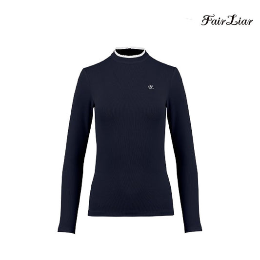 FAIRLIAR LONG SLEEVE FS4TS01FNV Frill High Neck NV