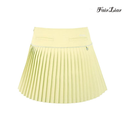 FAIRLIAR SKIRT FS4SK01FLM Check Flare Pleated LM