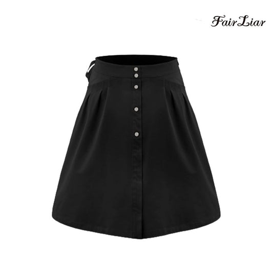 FAIRLIAR SKIRT FS4SK04FBK Memory Flare BK