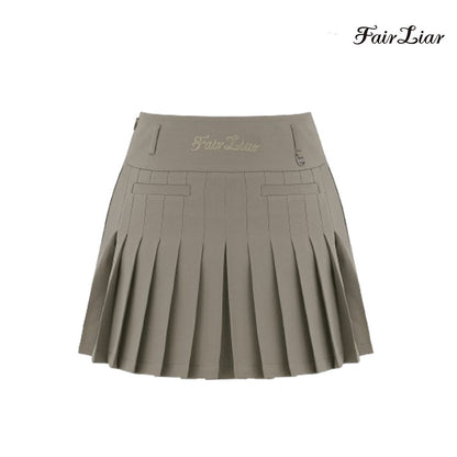 FAIRLIAR SKIRT FS4SK06FCO Uneven Pleated CO