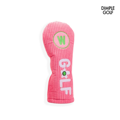 HEAD COVER DIMPLE CORDUROY PINK