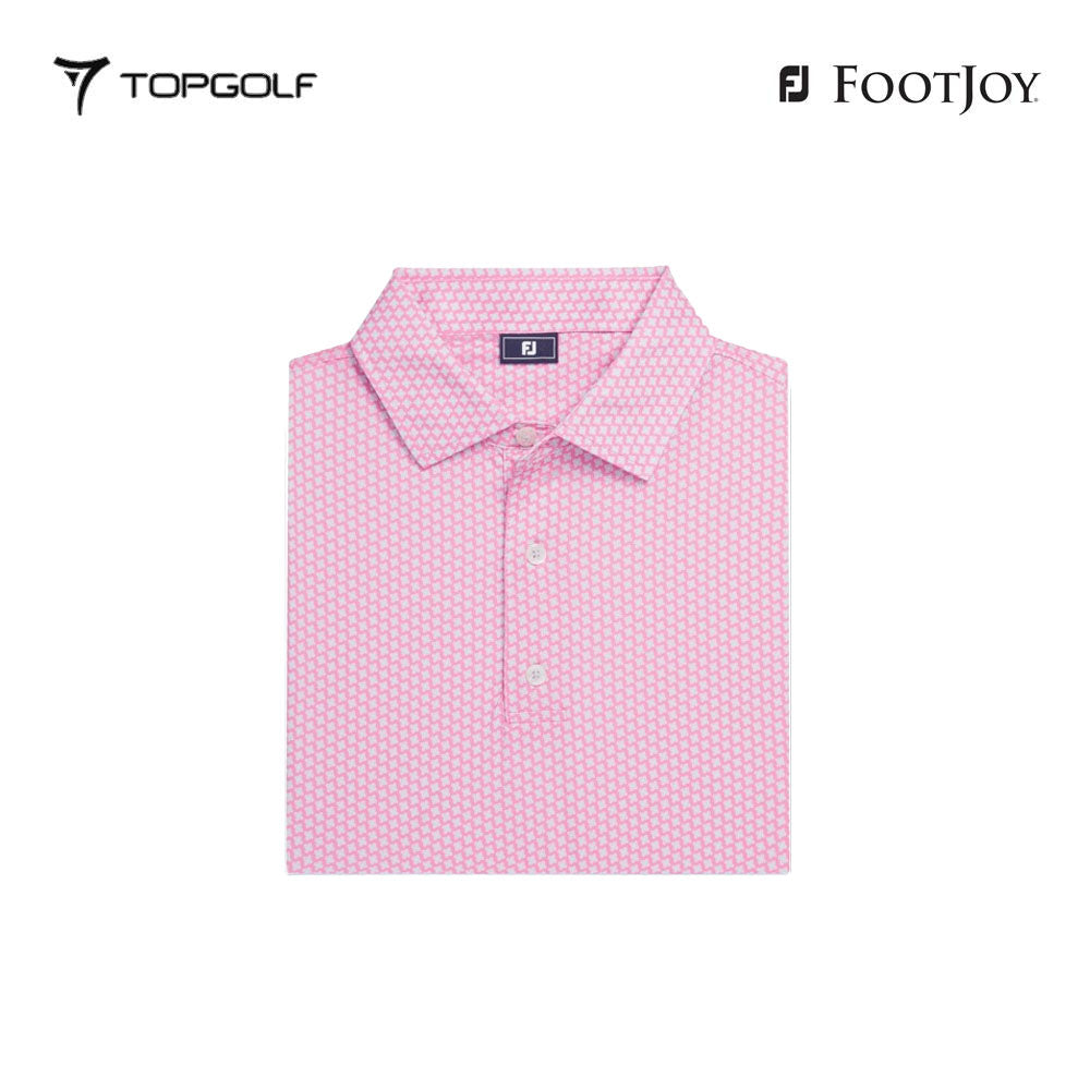 FOOTJOY POLO M 31349 EW PINWHEEL PRT LSL PINK