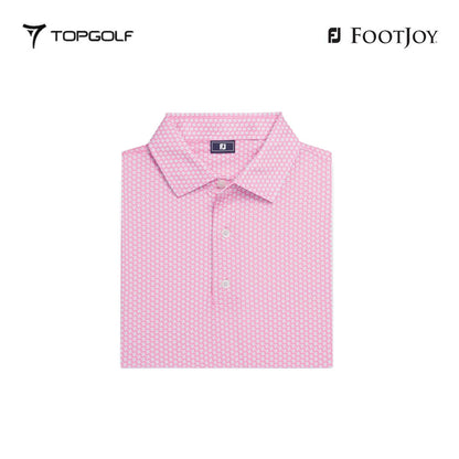FOOTJOY POLO M 31349 EW PINWHEEL PRT LSL PINK