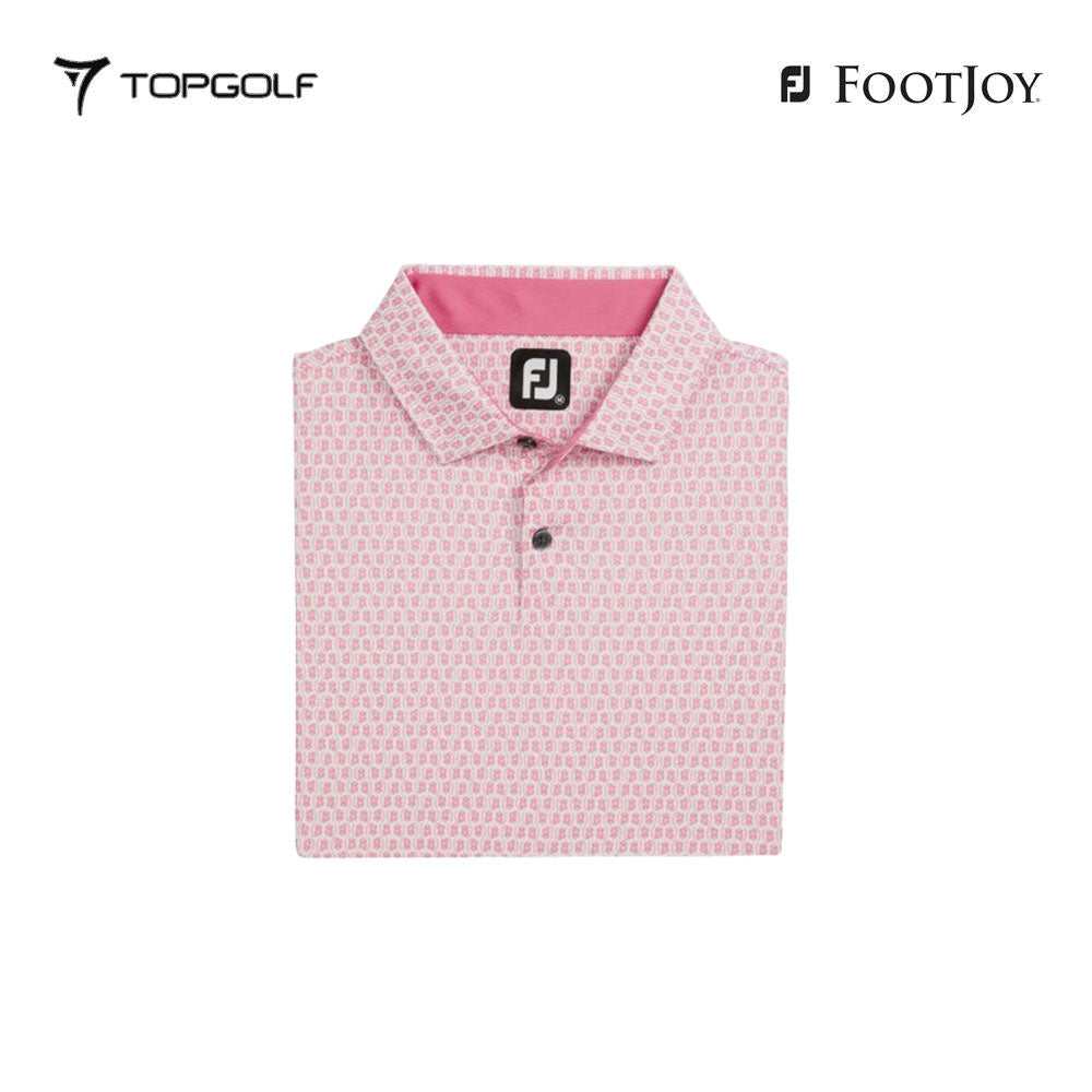 FOOTJOY POLO M 31395 EW SALAMANDER PRT LSL PINK
