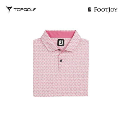 FOOTJOY POLO M 31395 EW SALAMANDER PRT LSL PINK