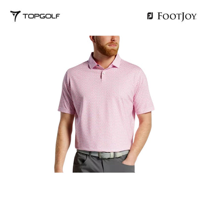 FOOTJOY POLO M 31395 EW SALAMANDER PRT LSL PINK