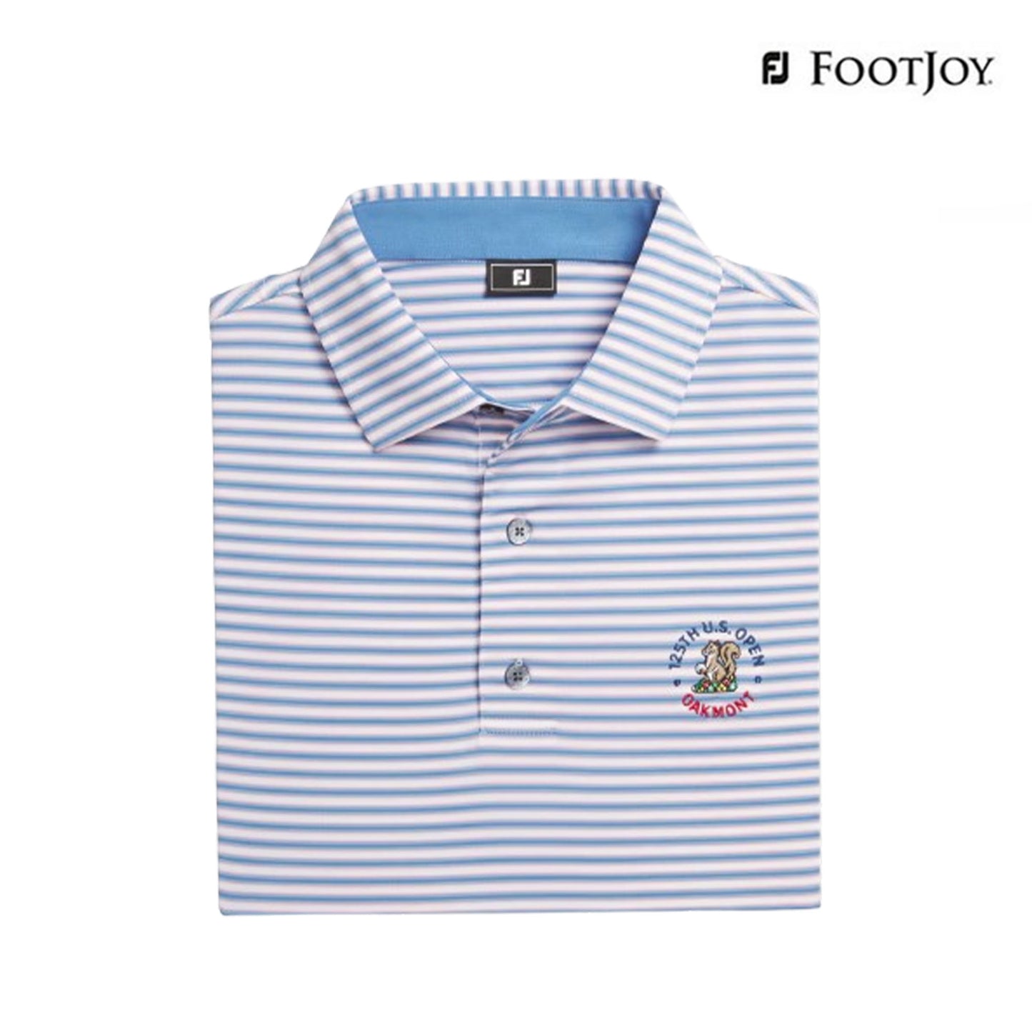 FOOTJOY POLO W 31578 EF STRIPE OPEN PLK WHT/BLU