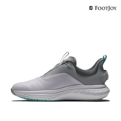FOOTJOY SHOES 56986XW EF QUANTUM EXCEL BOA WH/GR/TEL