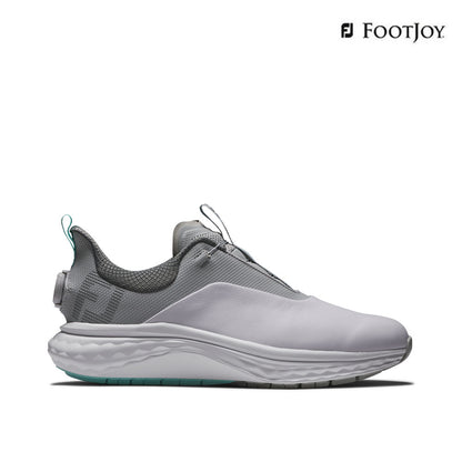 FOOTJOY SHOES 56986XW EF QUANTUM EXCEL BOA WH/GR/TEL